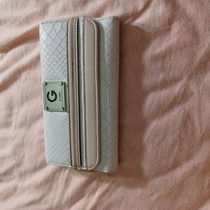 Guess Cream Snake Embossed Wallet